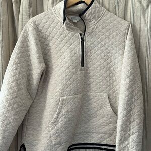 Moncler Men's Cream Quilted Sweater